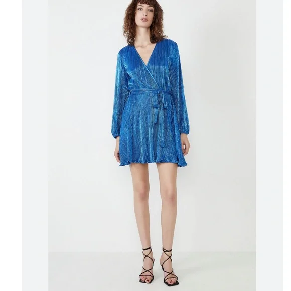 metallic bardot dress Sexy Tight Lace Ruched Metallic Wrap Chiffon Sleeve Bardot Dress Mega Mart Center